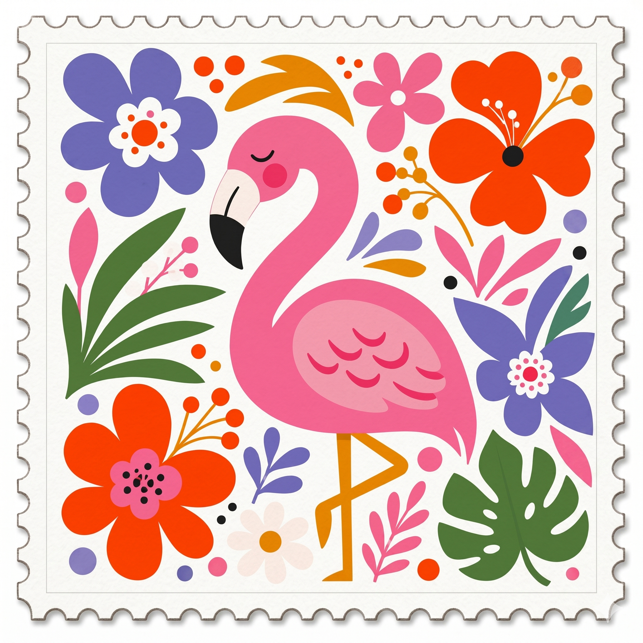 Flamingo Stamp